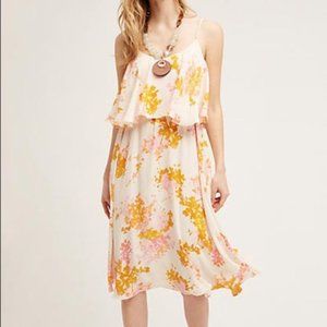 Anthropologie Paper Crown Magnolia Midi Dress, Size L, NWT